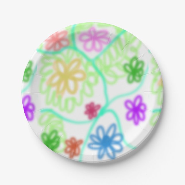 Prato De Papel flores (Frente)