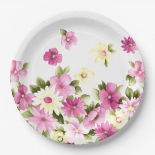 Prato De Papel Flores Coloridas Adoráveis e Femeninas em Flor
