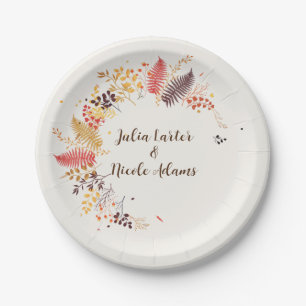 Prato De Papel Flores de Floresta Selvagem Folhagem de Cogumelos