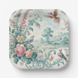 Prato De Papel Flores de galinha