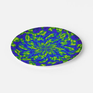 Prato De Papel Flores e espirros Papel Mandala