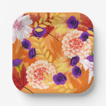 Flores e Folhas de outono