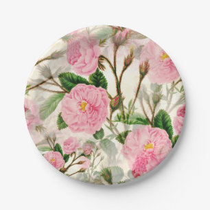 Prato De Papel Flores, Folhas e Combustíveis de Península Rosa