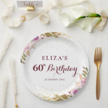 Flores roxas 60ª festa de aniversário