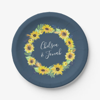 Prato De Papel Flores | Sunflower Wreath Wedding