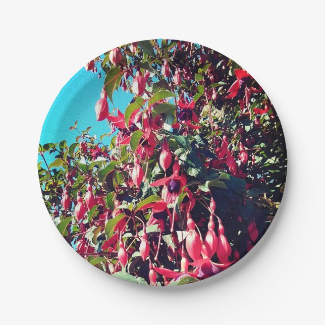 Prato De Papel Flores vermelhas (Frente)