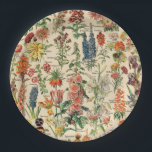 Prato De Papel Flores Vintage por Adolphe Millot<br><div class="desc">Flores Vintage de Adolphe Millot. 
Visite minha loja para obter um design mais interessante e mais opções de cores => zazzle.com/colorfulworld*</div>