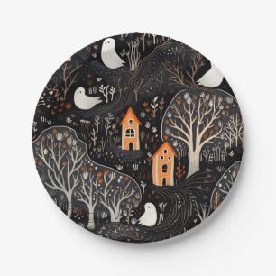 Prato De Papel Floresta dos Fantasmas da Casa das Bruxas
