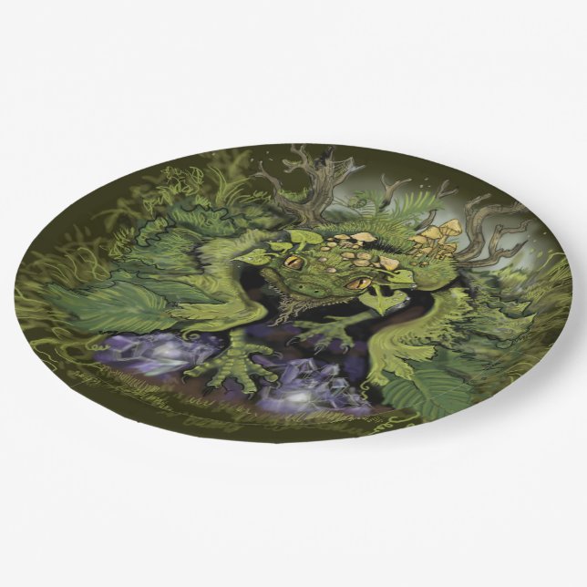Prato De Papel Floresta Foliage Moss Dragon (Inclinado)