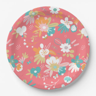 Prato De Papel Flórida colorida moderna