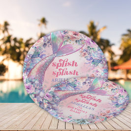 Prato De Papel Flower Glitter Mermaid Tail 7th Birthday