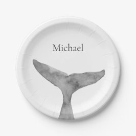 Prato De Papel Fluxo de Baleia de Cor de Água Moderna Minimalista