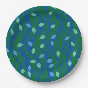 Prato De Papel Fluxo Elemental Esmeralda Verde Azul Cobalto com F