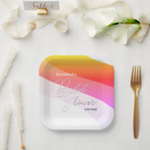 Fluxos Sombreados Rosa Laranja Tropical Personaliz