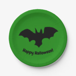 Prato De Papel Flying Bat on Green