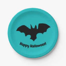 Prato De Papel Flying Bat on Teal