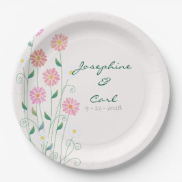 Prato De Papel Fofos cor-de-rosa