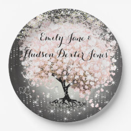 Prato De Papel Foguete de Folha de Coração Rosa Mason Jar