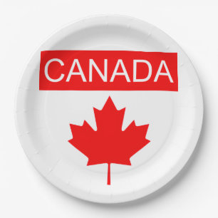 Prato De Papel Folha de Bordo do Canadá 