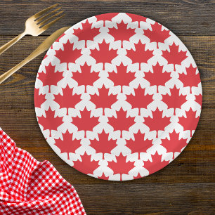 Prato De Papel Folha de Mapeamento do Dia do Canadá