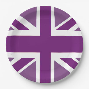 Prato De Papel Folha de papel de bandeira britânica de bandeira