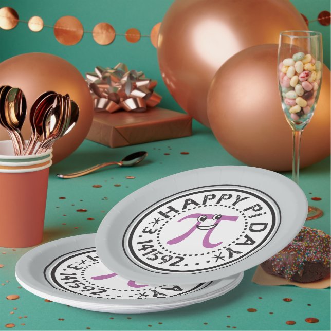 Prato De Papel Folha de Papel Feliz Pi-Day (Múltiplo)
