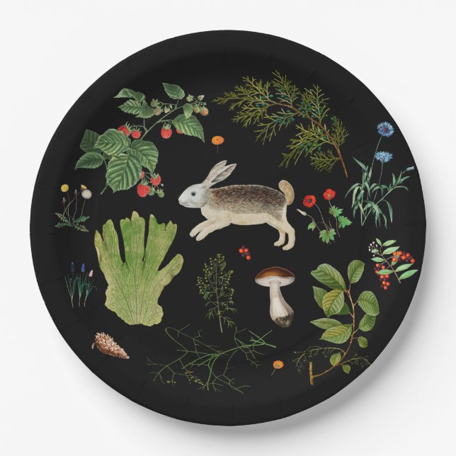 Prato De Papel Folha de Papel Secreto da Floresta (Frente)