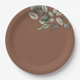 Prato De Papel Folhagem de Casamento Elegante