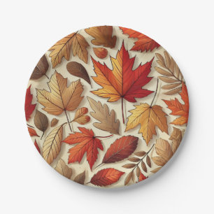 Prato De Papel Folhas clássicas do outono