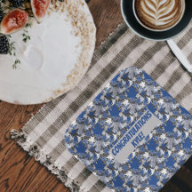 Folhas de Bordo Azuis em um Fundo de Carvão 