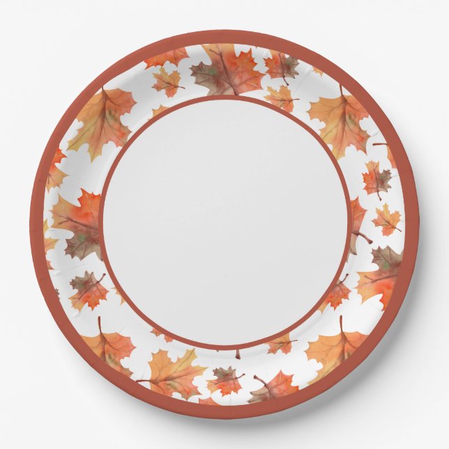 Prato De Papel Folhas de Cacau Botânico e Folhas de Mapeamento (Frente)