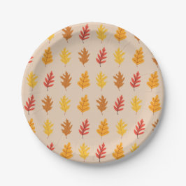Prato De Papel Folhas de Carvalho de Queda
