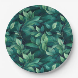 Prato De Papel Folhas de Eucalipto Verde