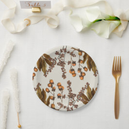 Prato De Papel Folhas de Folhagem de Cores de Água de outono