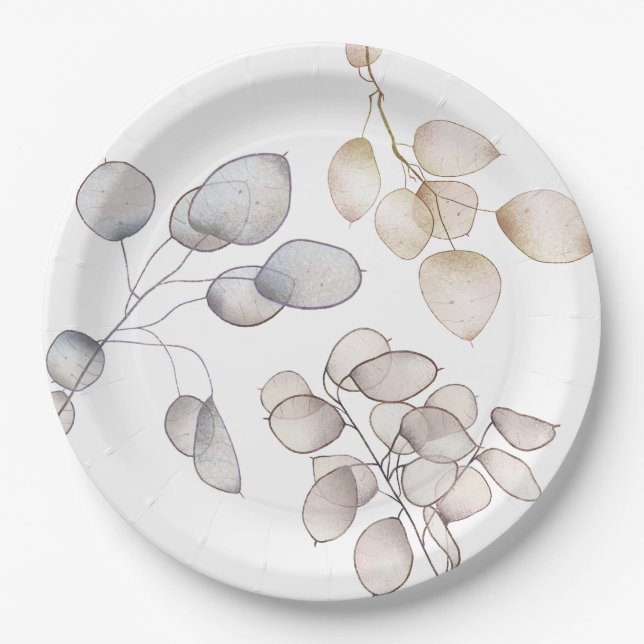 Prato De Papel Folhas de inverno do outono (Frente)