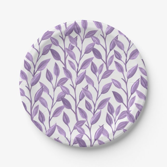 Prato De Papel Folhas de lavanda (Frente)