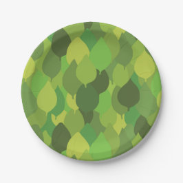 Prato De Papel Folhas de Lush alegres - padrão de superfície unif