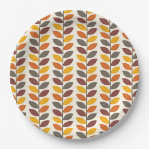 Prato De Papel Folhas de outono