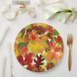 Prato De Papel Folhas de outono do outono