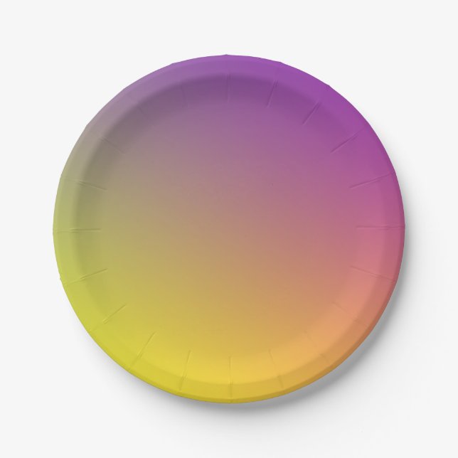 Prato De Papel Folhas de papel azul-DADIANTE + Gradiente-Púrpura (Frente)