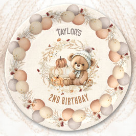 Prato De Papel Folhas de Papel de Aniversário, Queda de Urso de T