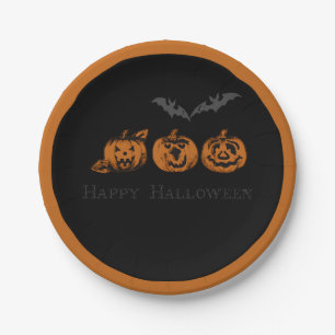 Prato De Papel Folhas de papel de outono/Halloween/bompkin