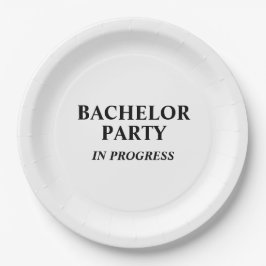 Prato De Papel Folhas de Papel em Andamento da Festa de Solteiro