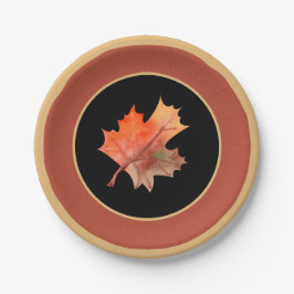 Prato De Papel Folhas do Mapeamento Botânico de Queda & Terracott