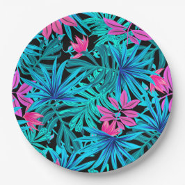 Prato De Papel Folhas tropicais