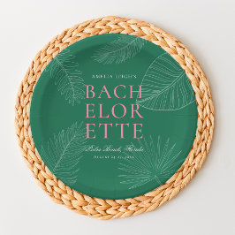 Prato De Papel Folhas tropicais coloridas modernas