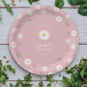 Prato De Papel Foliações de flores silvestres Jardim Chá de Noiva