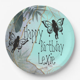 Prato De Papel Foliage Fantasy Fairies Papelão