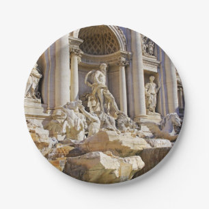 Prato De Papel Fonte de Trevi Roma Fotografia