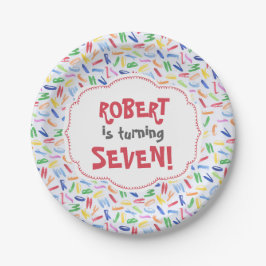 Prato De Papel Fontes feitas sob encomenda do aniversário de